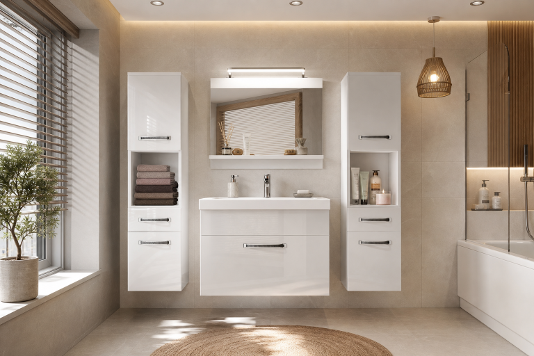 Mobili da bagno Belini Premium Glamour 100 GLA P 6/0/W/W/0/MB/PP