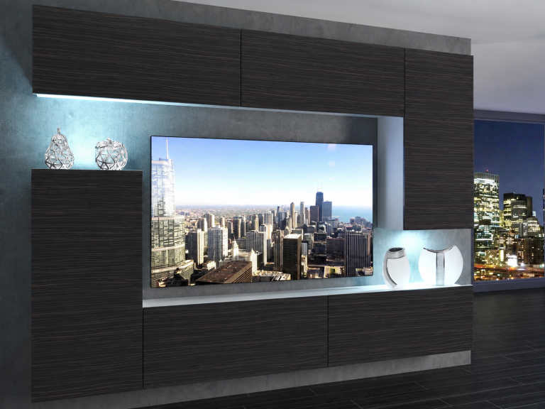 Parete attrezzata TV / mobile TV 250 cm nero ebano  Produttore IMP 8/5/W/HK/0/0