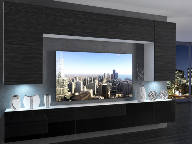 Parete attrezzata TV / mobile TV 300 cm nero ebano  Produttore IMP 2/5/W/HKB/0/0