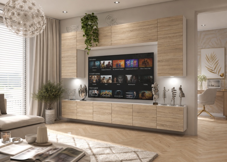 Parete attrezzata 300 cm TV rovere sonoma – Produttore IMP PRIMO 2/5/W/DS/0/0