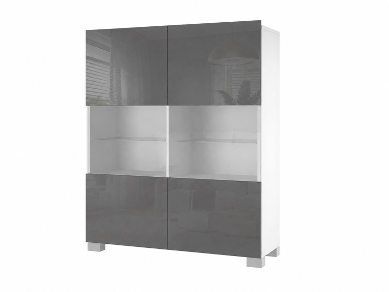 Cassettiera mobile grigio lucido IMPERIUM  IMP KOM1/3/W/S/0/0