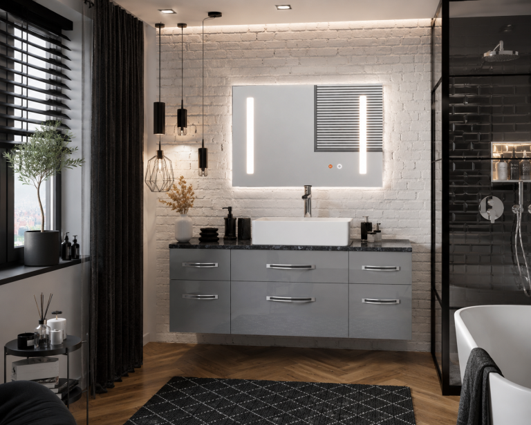 Set di mobili da bagno Euphoria EUP P 120/0/W/S/0/BK/MB