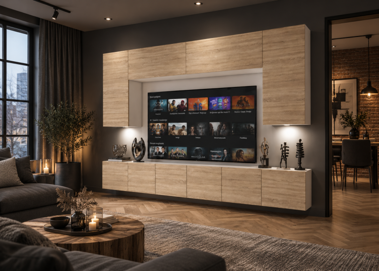 Parete attrezzata 300 cm TV rovere sonoma – Produttore IMP PRIMO 2/5/W/DS/0/0