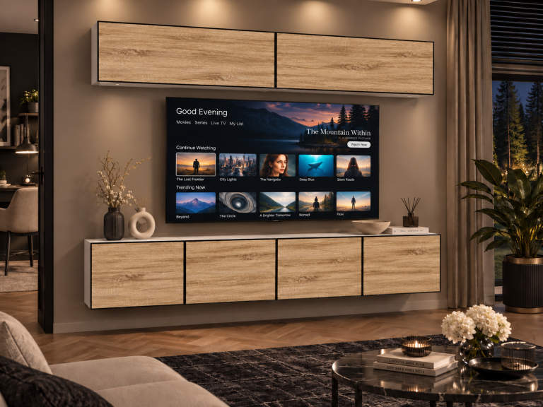 Parete attrezzata Linea 200 cm TV/RTV rovere rovere wotan rovere sonoma Produttore IMP L Brando 6/5/W/DS/0/0