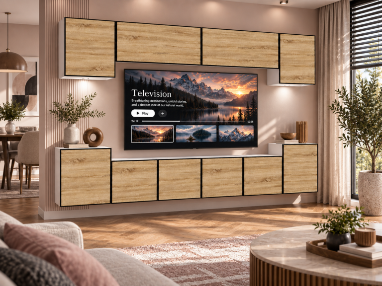 Parete attrezzata Linea 300 cm TV/RTV rovere wotan rovere sonoma Produttore IMP L Hepburn 4/5/W/DS/0/0