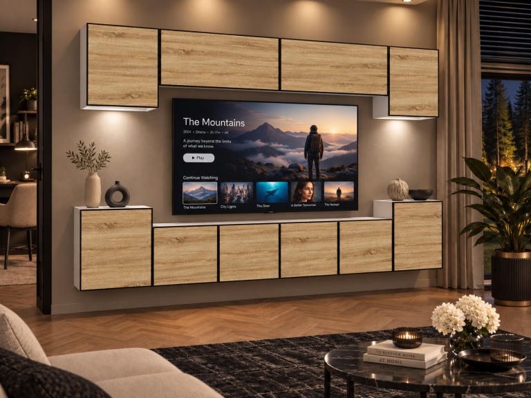 Parete attrezzata Linea 300 cm TV/RTV rovere wotan rovere sonoma Produttore IMP L Hepburn 4/5/W/DS/0/0