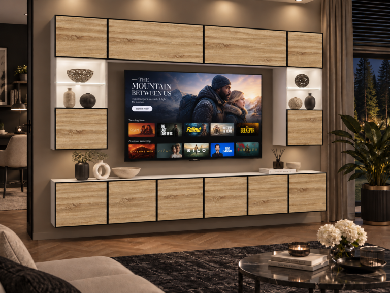 Parete attrezzata Linea 300 cm TV/RTV rovere rovere wotan rovere sonoma Produttore IMP L Nolan 1/5/W/DS/0/0