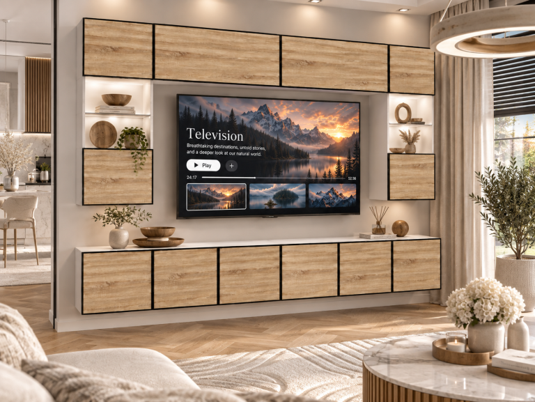 Parete attrezzata Linea 300 cm TV/RTV rovere rovere wotan rovere sonoma Produttore IMP L Nolan 1/5/W/DS/0/0