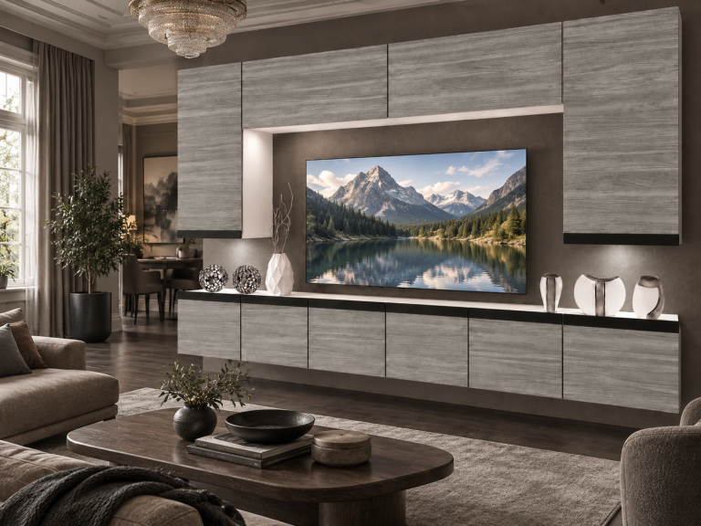 Parete attrezzata Prestige 300 cm TV/RTV grigia antracite grafite Produttore IMP P Monroe 2/5/W/GW1/0/0/CM