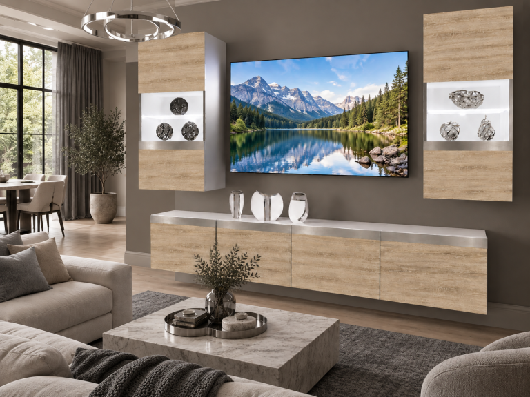 Parete attrezzata Prestige 200 cm TV/RTV rovere rovere wotan rovere sonoma Produttore IMP P Keanu 7/5/W/DS/0/0/SL