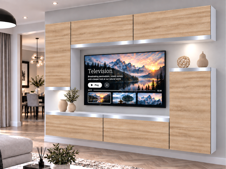 Parete attrezzata Prestige 250 cm TV/RTV rovere rovere wotan rovere sonoma Produttore IMP P Woody 8/5/W/DS/0/0/SL