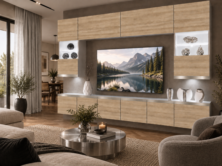 Parete attrezzata Prestige 300 cm TV/RTV rovere rovere wotan rovere sonoma Produttore IMP P1 Nolan 1/5/W/DS/0/0/SL