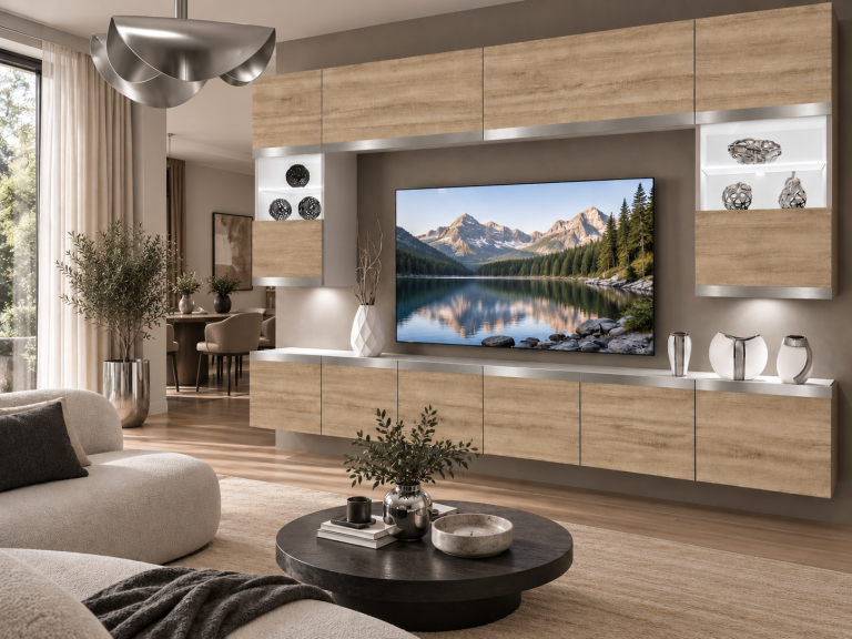 Parete attrezzata Prestige 300 cm TV/RTV rovere rovere wotan rovere sonoma Produttore IMP P2 Nolan 1/5/W/DS/0/0/SL