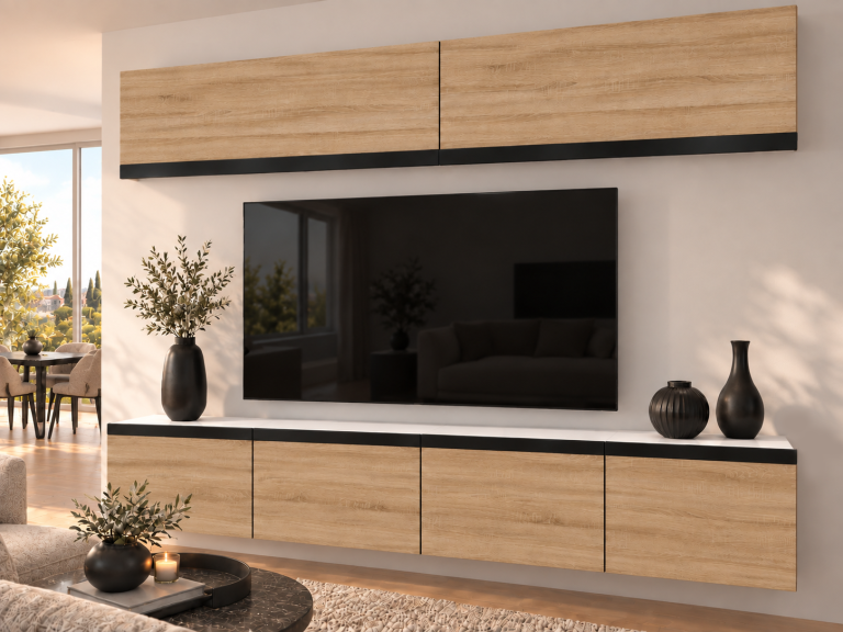 Parete attrezzata Prestige 200 cm TV/RTV rovere rovere wotan rovere sonoma Produttore IMP P Brando 6/5/W/DS/0/0/CM