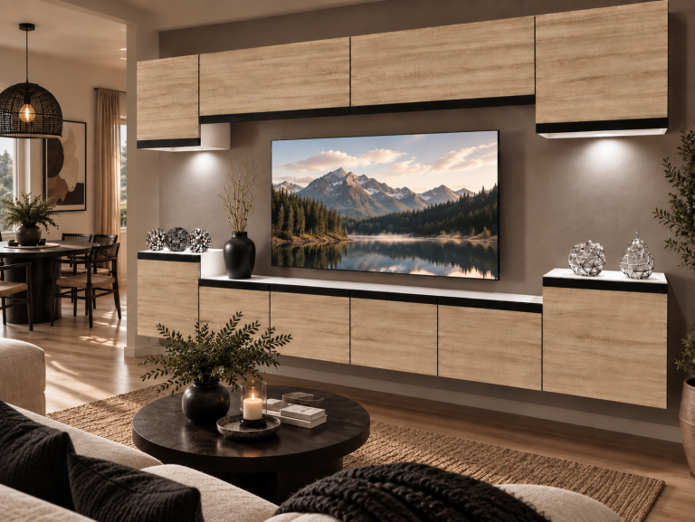 Parete attrezzata Prestige 300 cm TV/RTV rovere rovere wotan rovere sonoma Produttore IMP P Hepburn 4/5/W/DS/0/0/CM