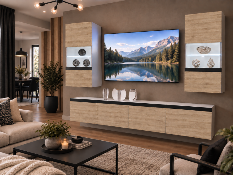 Parete attrezzata Prestige 200 cm TV/RTV rovere rovere wotan rovere sonoma Produttore IMP P Keanu 7/5/W/DS/0/0/CM
