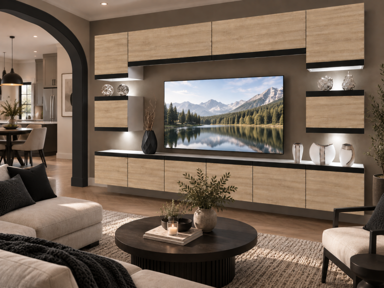 Parete attrezzata Prestige 300 cm TV/RTV rovere rovere wotan rovere sonoma Produttore IMP P Tarantino 3/5/W/DS/0/0/CM
