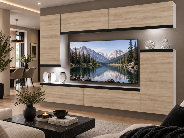 Parete attrezzata Prestige 250 cm TV/RTV rovere rovere wotan rovere sonoma Produttore IMP P Woody 8/5/W/DS/0/0/CM