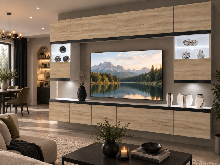 Parete attrezzata Prestige 300 cm TV/RTV rovere rovere wotan rovere sonoma Produttore IMP P2 Nolan 1/5/W/DS/0/0/CM