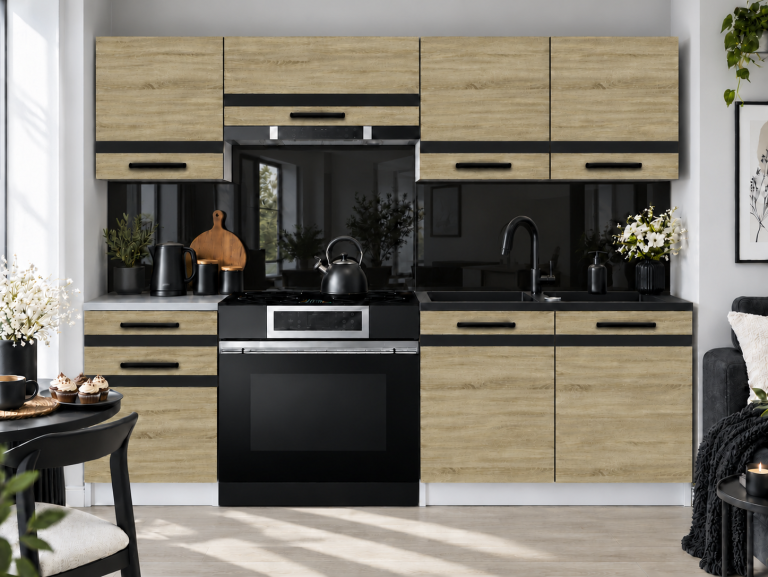 Meble kuchenne Prestige 180 cm dąb sonoma z blatem Producent TOR P Leonardo/0/WT/DS/0/A1/CM