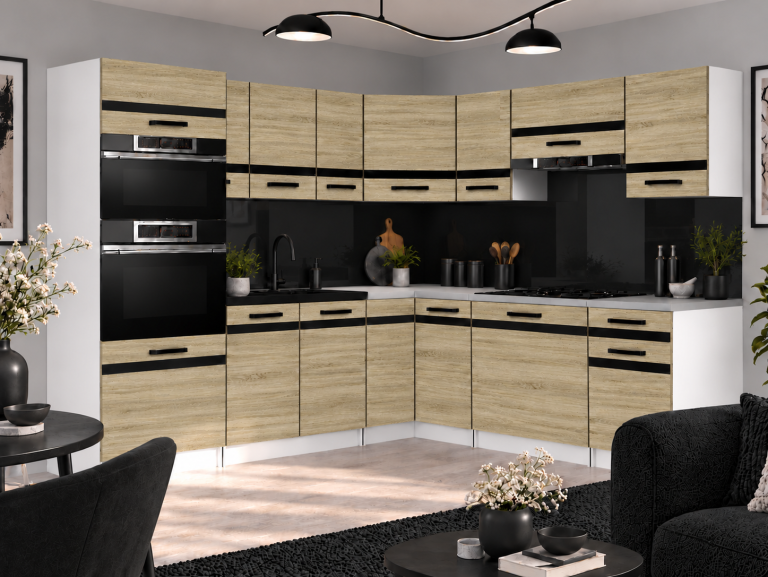 Mobili da cucina Prestige 420 cm quercia sonoma senza piano di lavoro Produttore TOR P Diego/0/WT/DS/BB/0/CM