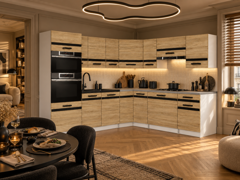 Mobili da cucina Prestige 420 cm quercia sonoma con piano di lavoro Produttore TOR P Diego/0/WT/DS/0/A1/CM