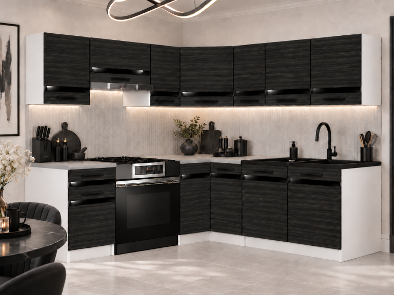 Mobili da cucina Prestige 360 cm ebano reale senza piano di lavoro Produttore TOR P Pablo/0/WT/HK/BB/A1/CP