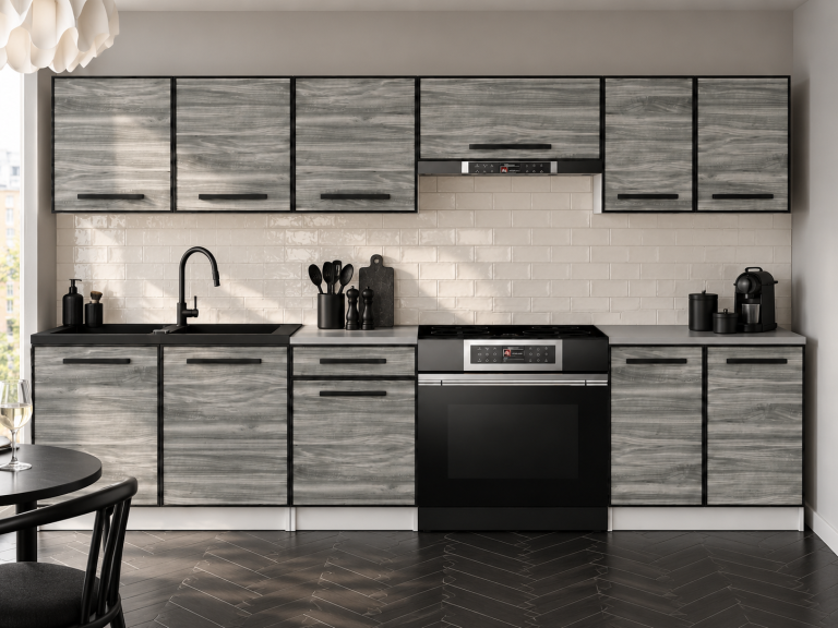 Mobili da cucina Linea 240 cm glamour wood senza piano di lavoro Produttore TOR L Salvador/0/WT/GW1/BB/0
