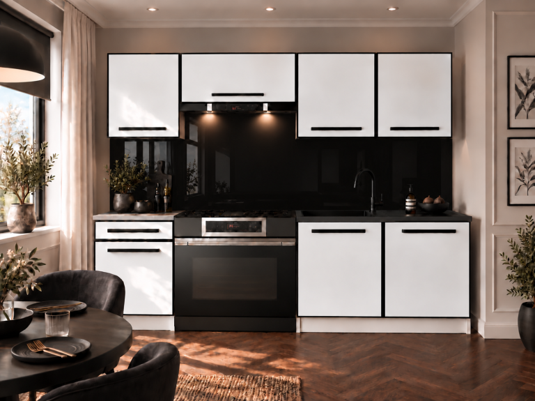 Mobili da cucina Linea 180 cm bianco opaco con piano di lavoro Produttore TOR L Leonardo/0/WT/WT/0/A1