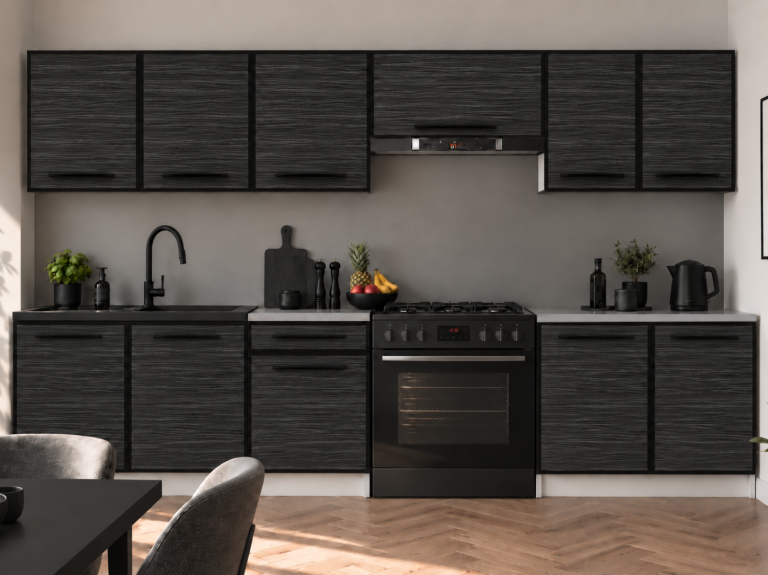 Meble kuchenne Linea 240 cm heban królewsk bez blatu Producent TOR L Salvador/0/WT/HK/BB/0