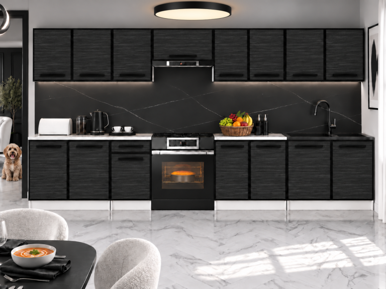 Mobili da cucina Linea 320 cm ebano reale senza piano di lavoro Produttore TOR L Vincent/0/WT/HK/BB/A1