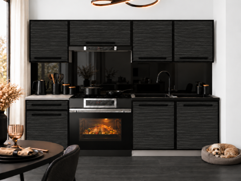 Mobili da cucina Linea 180 cm ebano reale senza piano di lavoro Produttore TOR L Leonardo/0/WT/HK/BB/A1