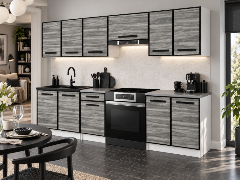 Mobili da cucina Linea 240 cm glamour wood senza piano di lavoro Produttore TOR L Salvador/0/WT/GW1/BB/A1