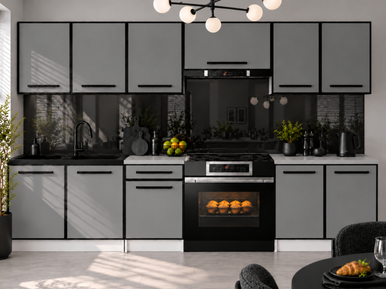 Mobili da cucina Linea 240 cm grigio opaco con piano di lavoro Produttore TOR l Salvador/0/WT/SR/0/0