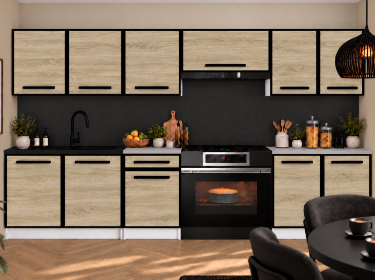 Mobili da cucina Linea 240 cm quercia sonoma senza piano di lavoro Produttore TOR L Salvador/0/WT/DS/BB/0