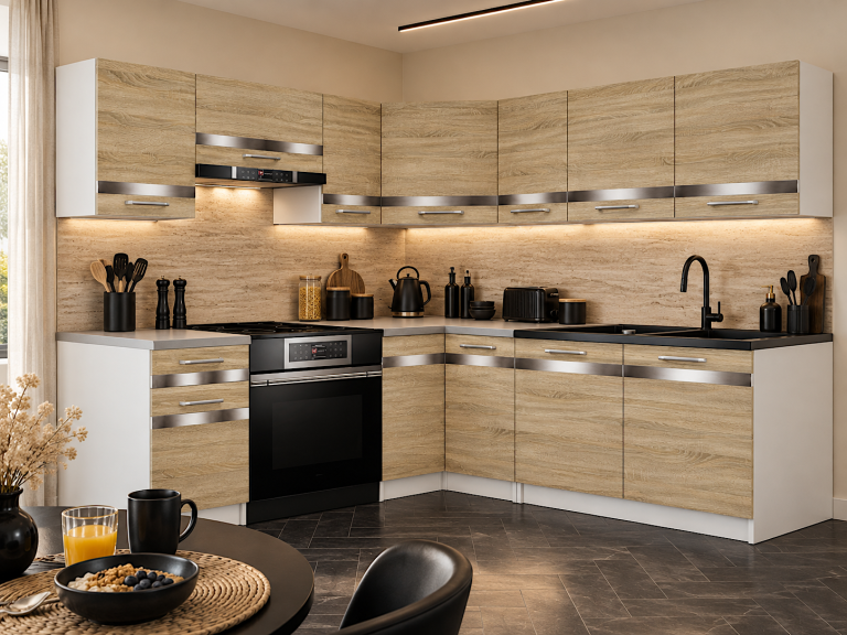 Mobili da cucina Prestige 360 cm quercia sonoma senza piano di lavoro Produttore TOR P Pablo/0/WT/DS/BB/0/SL