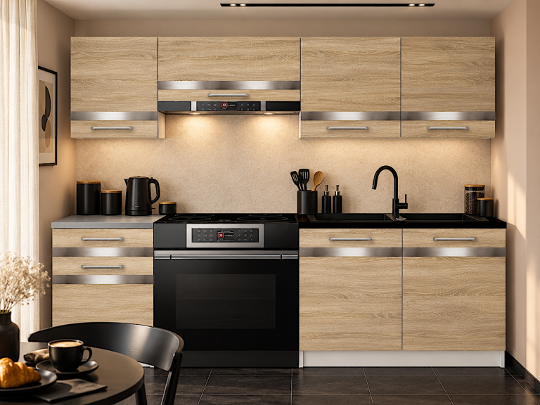 Meble kuchenne Prestige 180 cm dąb sonoma bez blatu Producent TOR P Leonardo/0/WT/DS/BB/C1/SL