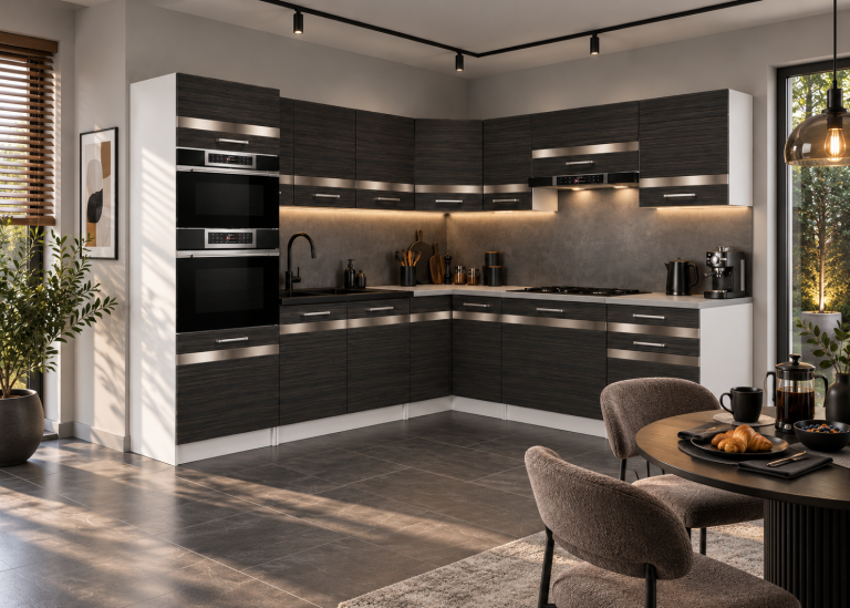 Mobili da cucina Prestige 420 cm ebano reale con piano di lavoro Produttore TOR P Diego/0/WT/HK/0/C1/SL