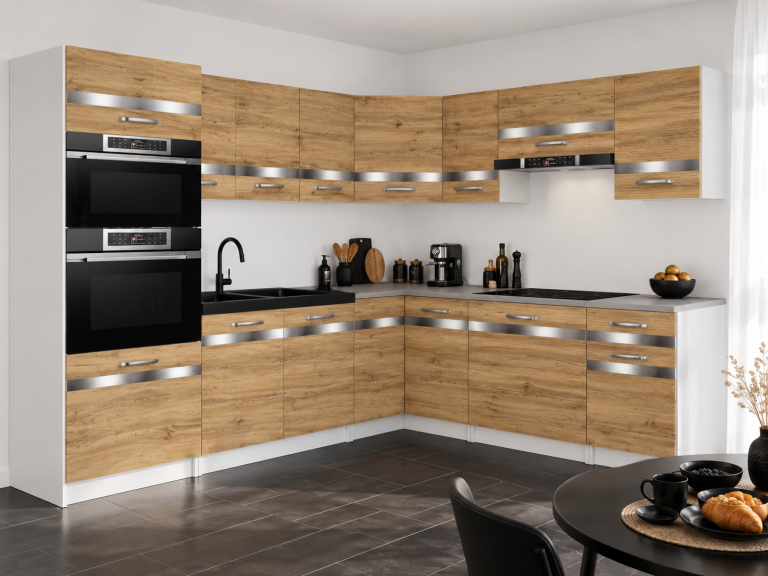 Mobili da cucina Prestige 420 cm quercia wotan senza piano di lavoro Produttore TOR P Diego/0/WT/DW/BB/0/SL