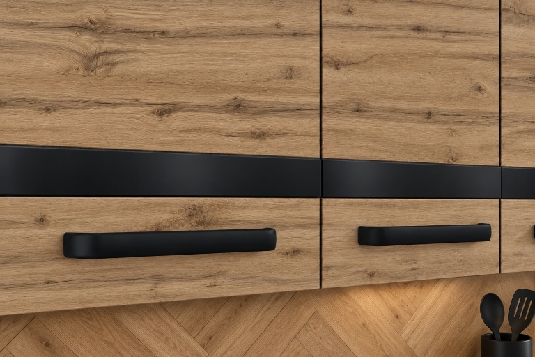 Meble kuchenne Prestige 240 cm dąb wotan bez blatu Producent TOR P Salvador/0/WT/DW/BB/A1/CM