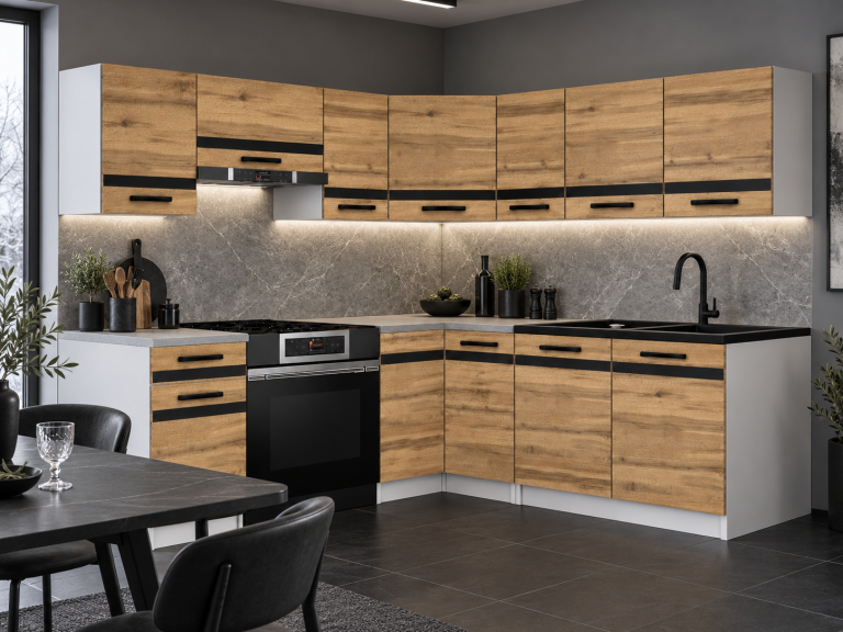 Mobili da cucina Prestige 360 cm quercia wotan senza piano di lavoro Produttore TOR P Pablo/0/WT/DW/BB/A1/CM