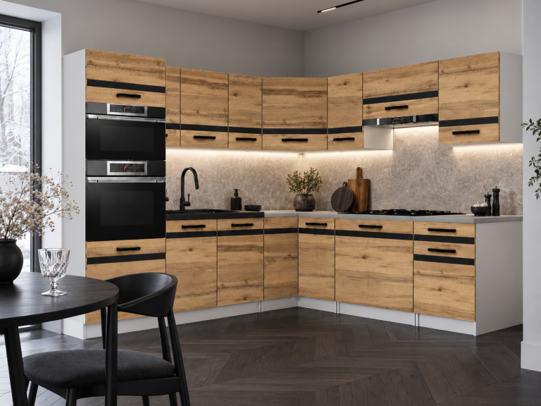 Mobili da cucina Prestige 420 cm quercia wotan senza piano di lavoro Produttore TOR P Diego/0/WT/DW/BB/0/CM