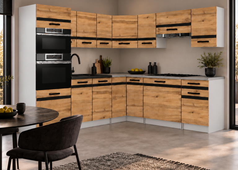 Mobili da cucina Prestige 420 cm quercia wotan senza piano di lavoro Produttore TOR P Diego/0/WT/DW/BB/A1/CM